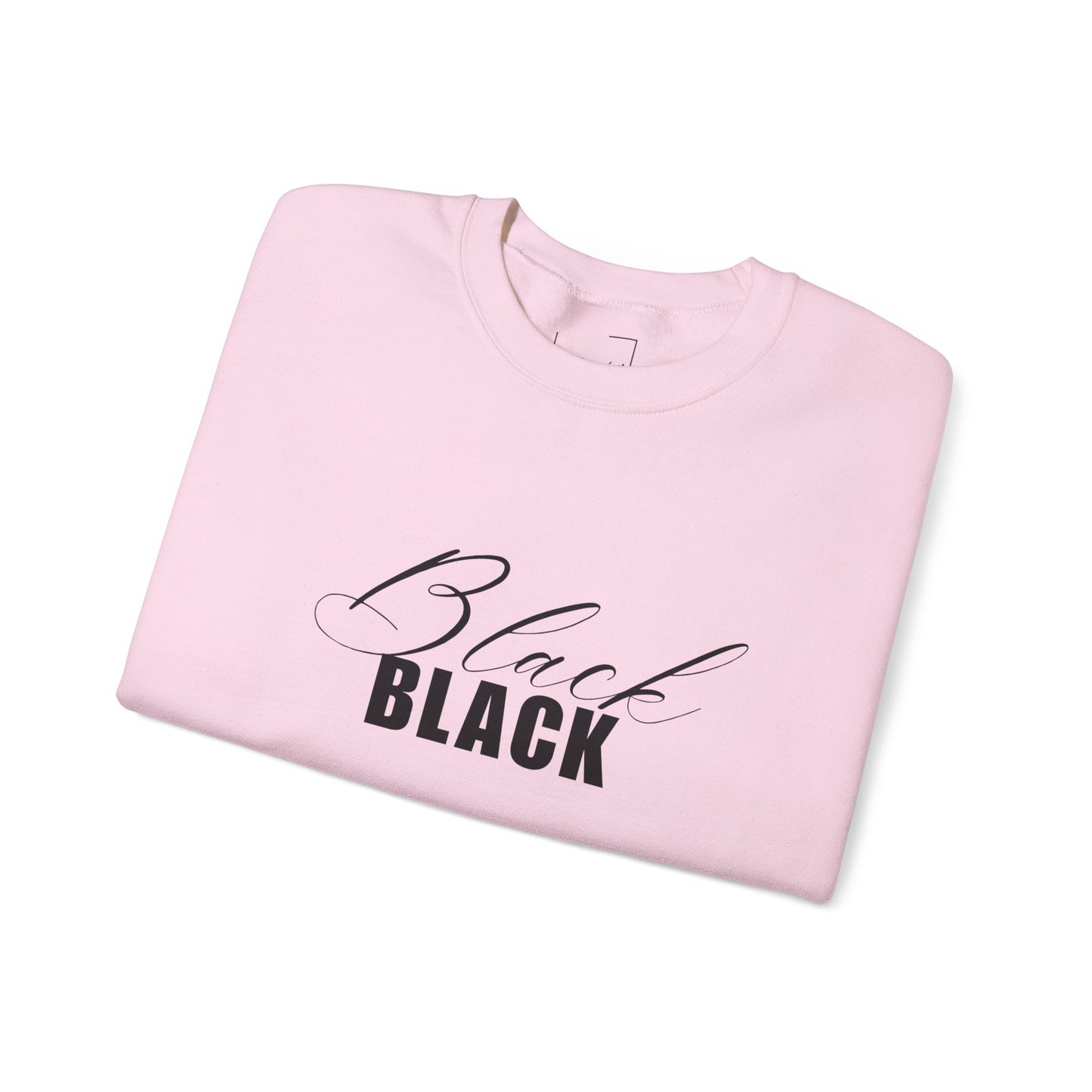 Black Script and Bold BLACK sweatshirt | Crewneck Sweatshirt