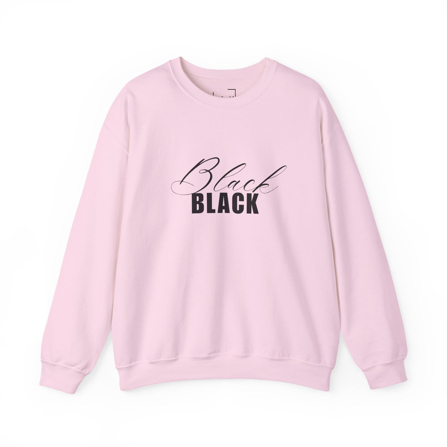 Black Script and Bold BLACK sweatshirt | Crewneck Sweatshirt