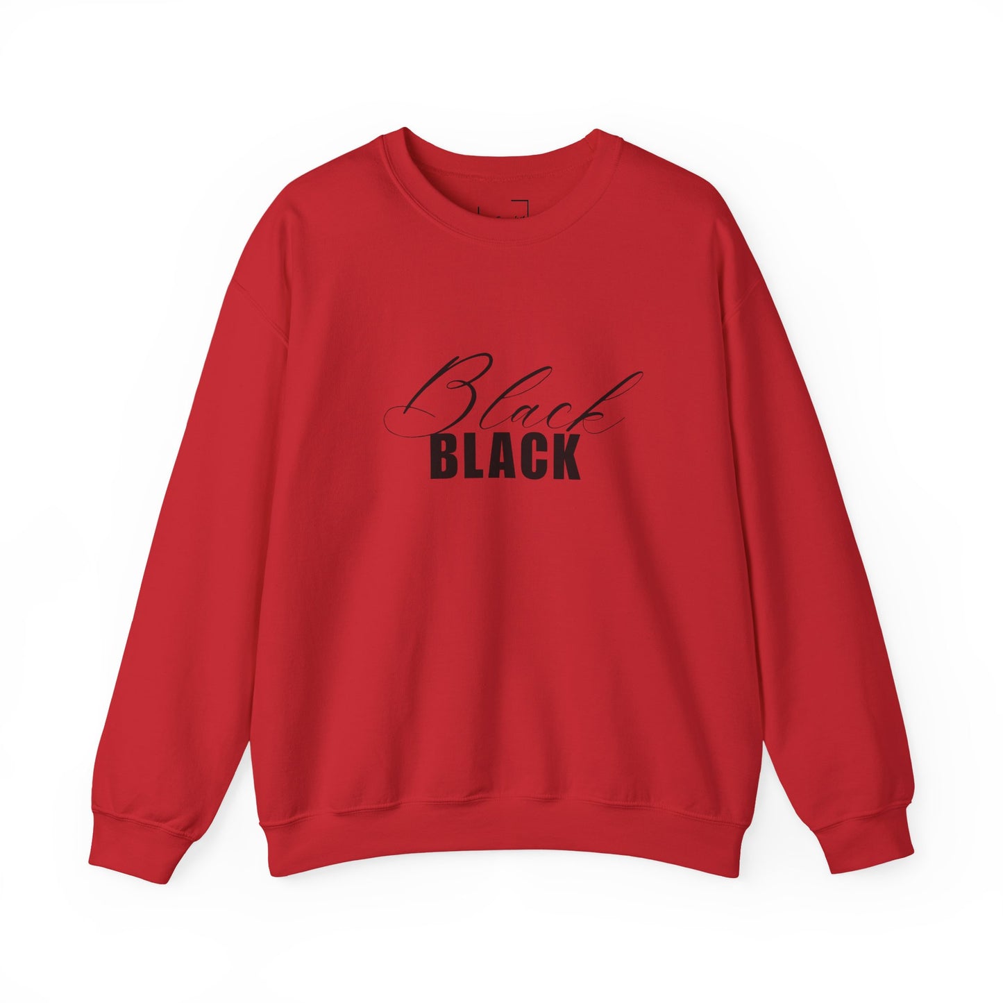 Black Script and Bold BLACK sweatshirt | Crewneck Sweatshirt